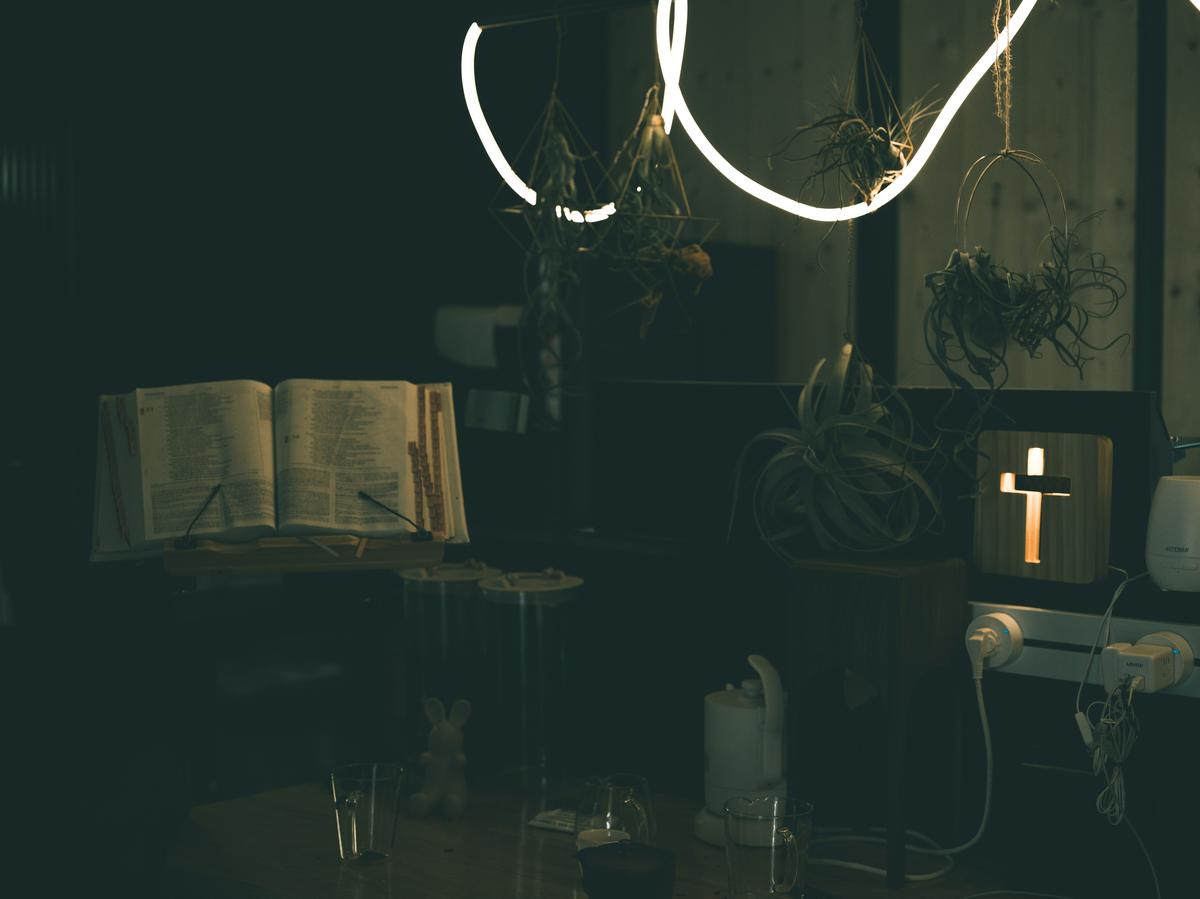 Bible and cross